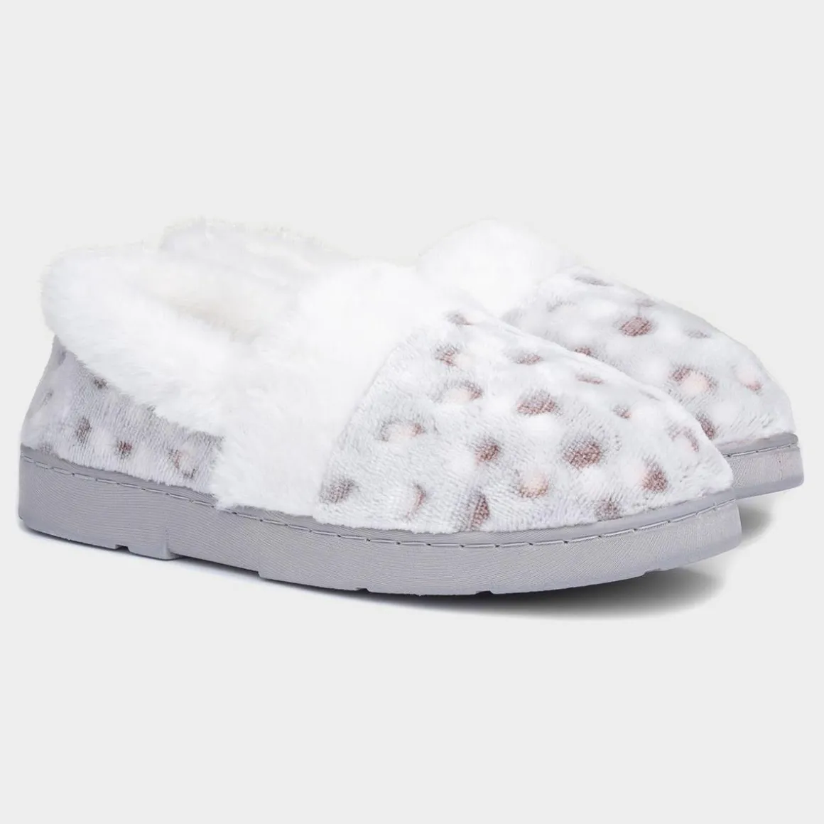 The Slipper Company Liz Womens Snow Leopard Full