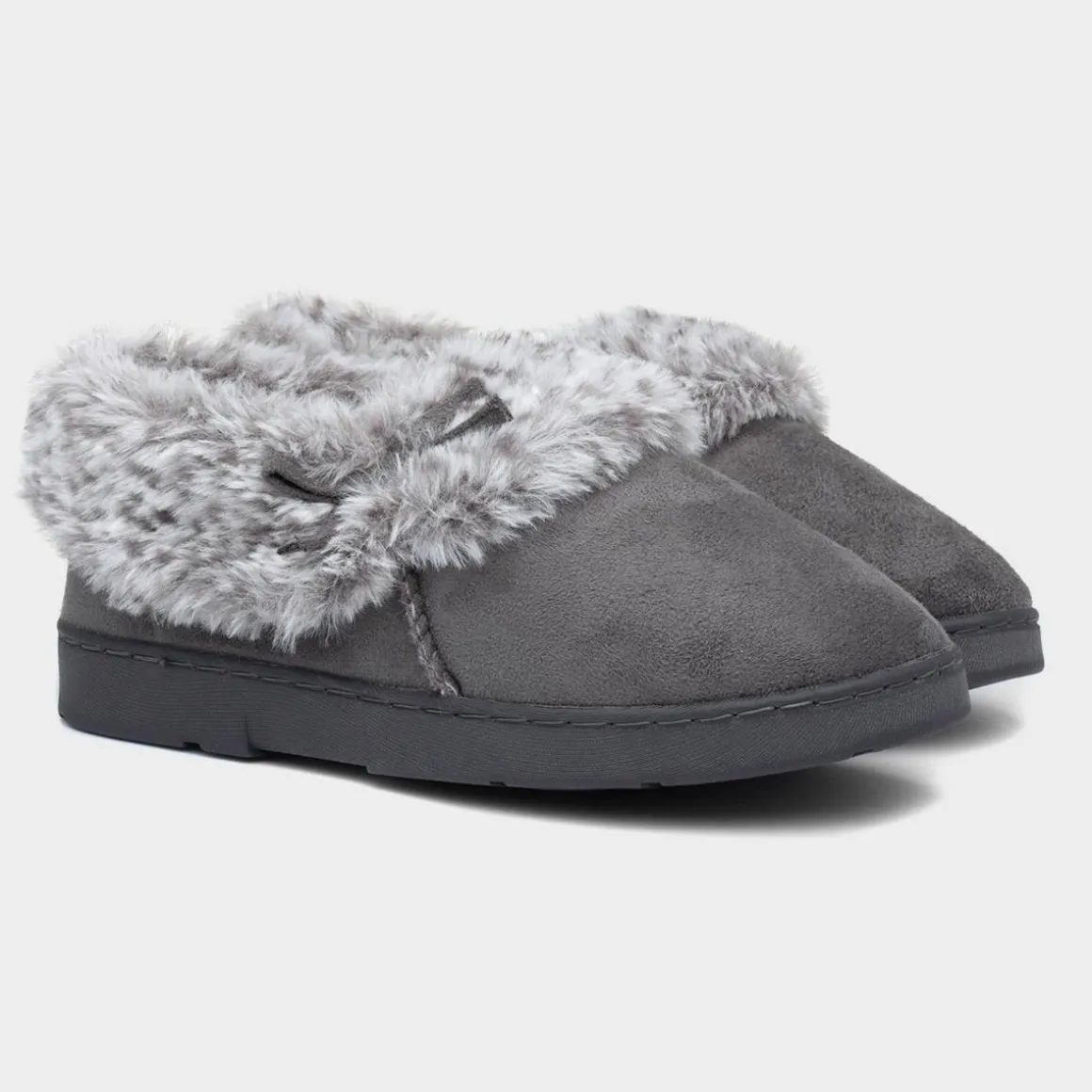 The Slipper Company Liza Womens Grey Full Slipper