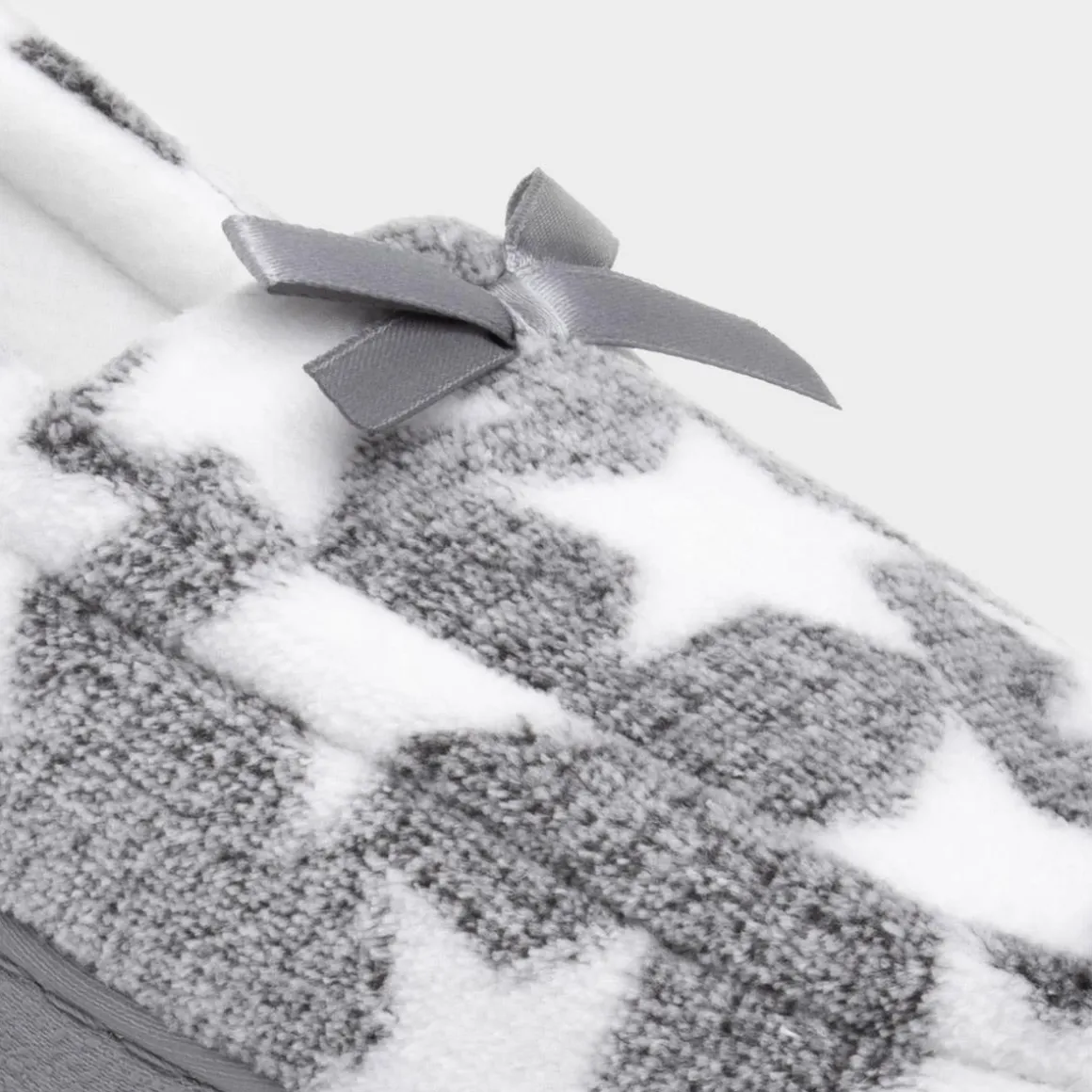 The Slipper Company Lyla Womens Grey Star Moccasin