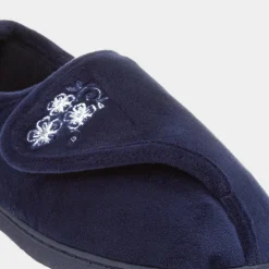 The Slipper Company Olga Womens Navy Slipper