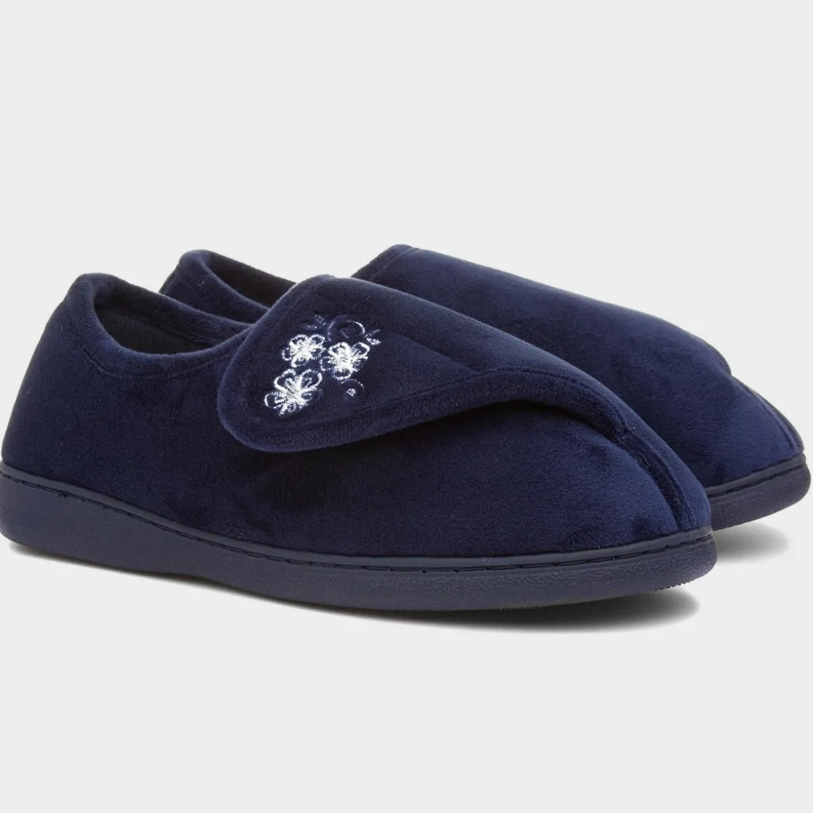 The Slipper Company Olga Womens Navy Slipper