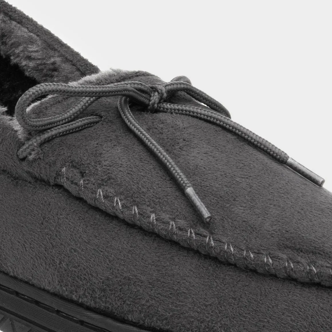 The Slipper Company Oscar Mens Grey Moccasin