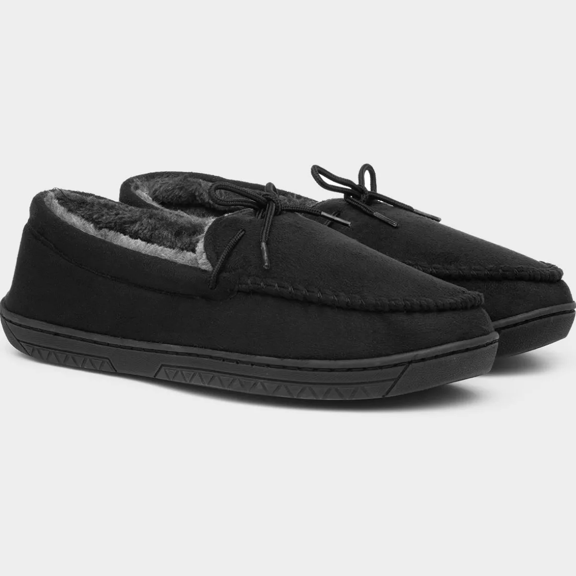 The Slipper Company Oscar Mens Black Moccasin