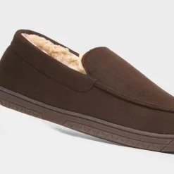The Slipper Company Otis Mens Brown Moccasin