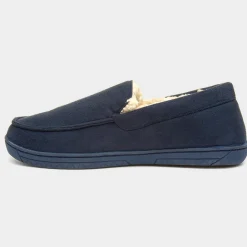 The Slipper Company Otis Mens Navy Moccasin