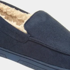 The Slipper Company Otis Mens Navy Moccasin