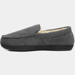 The Slipper Company Otis Mens Grey Moccasin
