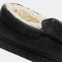 The Slipper Company Otis Boys Black Moccasin