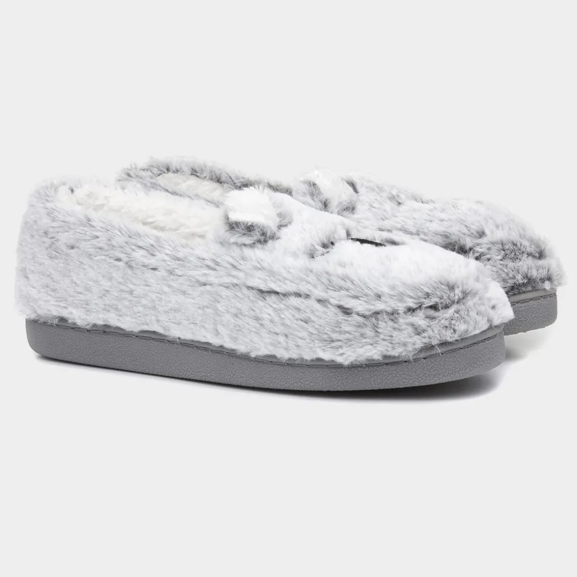 The Slipper Company Rebel Womens Grey Moccasin