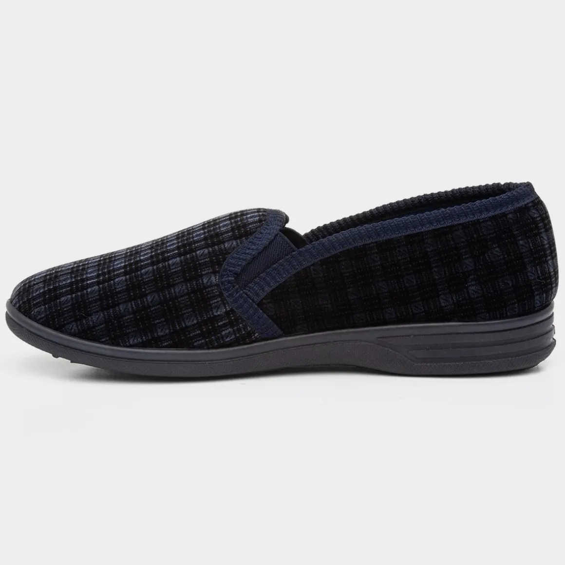 The Slipper Company Reid Mens Navy Twin Gusset