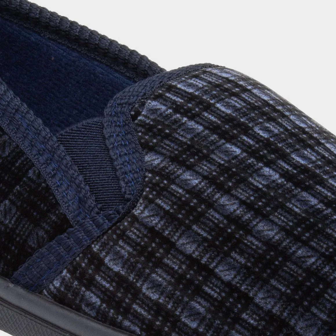 The Slipper Company Reid Mens Navy Twin Gusset