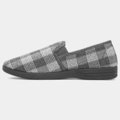 The Slipper Company Rich Mens Grey Slipper