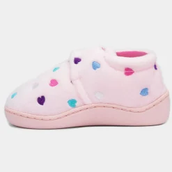 The Slipper Company Rosa Girls Pink Hearts Full