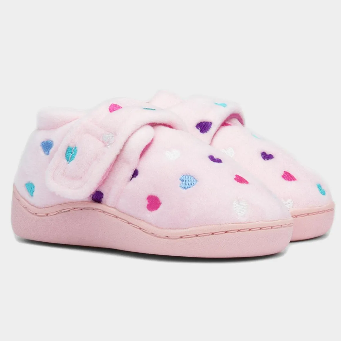 The Slipper Company Rosa Girls Pink Hearts Full