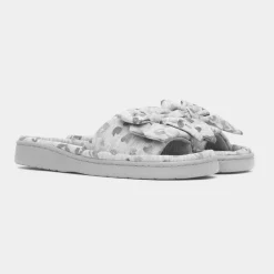 The Slipper Company Womens Grey Open Toe Slipper