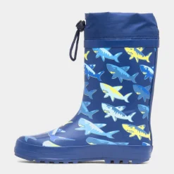 Thunder Boys Blue Rubber Shark Welly