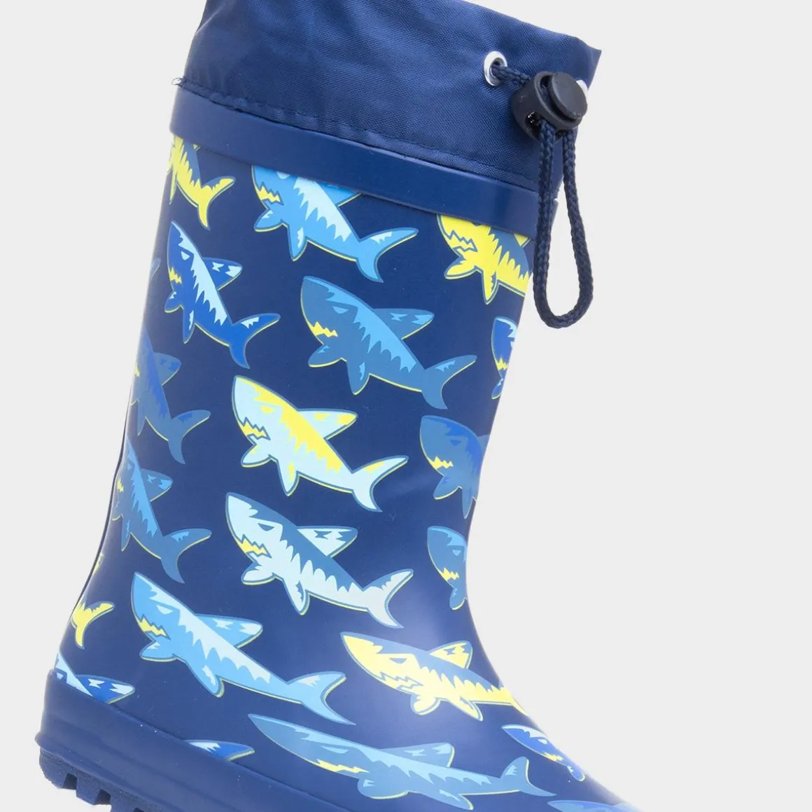 Thunder Boys Blue Rubber Shark Welly