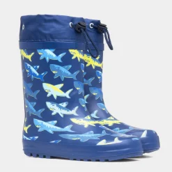 Thunder Boys Blue Rubber Shark Welly