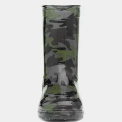 Tide Boys Black & Green Camouflage Welly