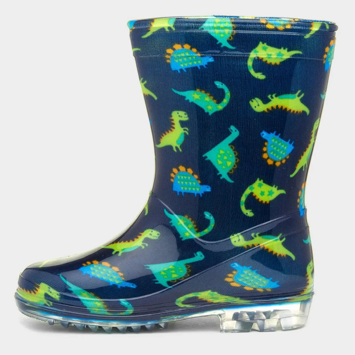 Tornado Boys Dinosaur Navy & Green Welly