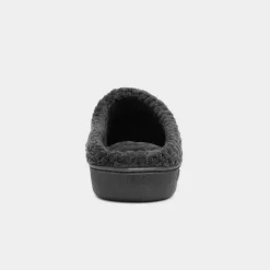 Totes Popcorn Terry Womens Black Slipper