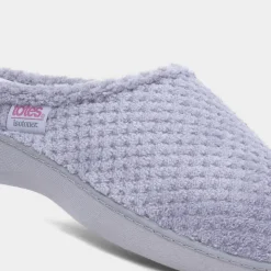 Totes Popcorn Terry Womens Grey Slipper