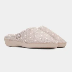 Totes Popcorn Terry Womens Beige Slipper