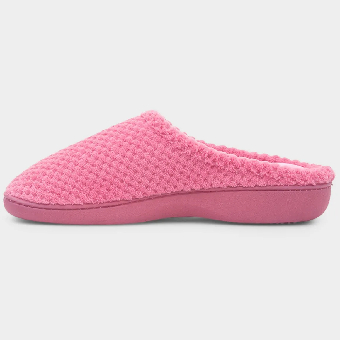 Totes Popcorn Terry Womens Pink Mule Slipper
