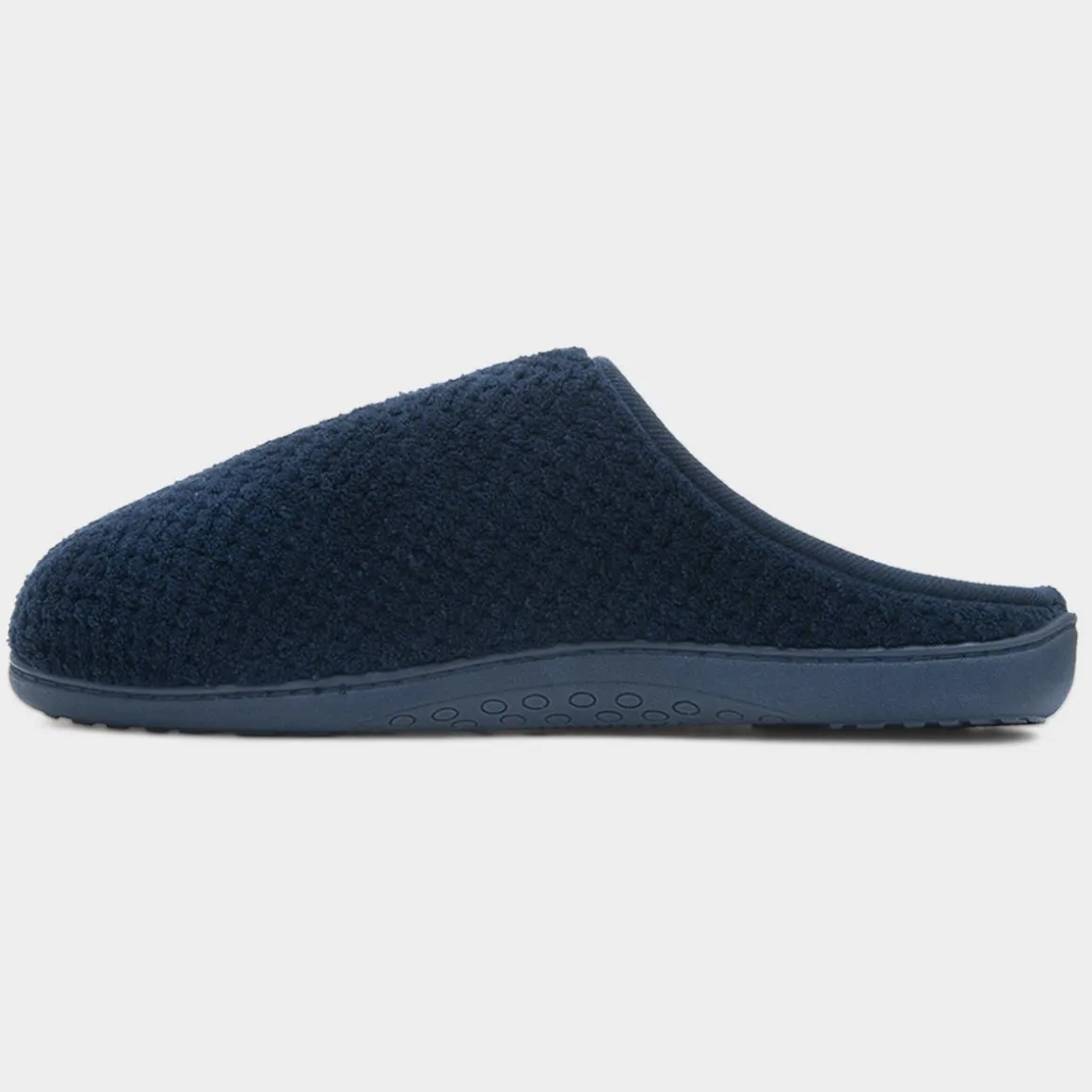 Totes Swept Back Popcorn Mens Navy Mule Slipper