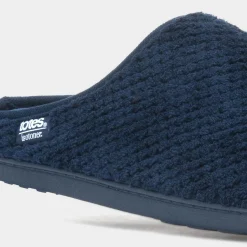 Totes Swept Back Popcorn Mens Navy Mule Slipper