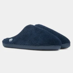 Totes Swept Back Popcorn Mens Navy Mule Slipper
