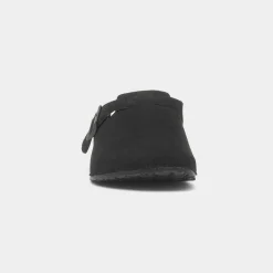 Totes Womens Black Mule Sandal