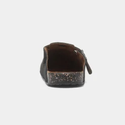Totes Womens Black Mule Sandal