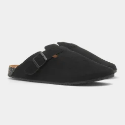 Totes Womens Black Mule Sandal