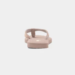 Totes Womens Nude Beaded Toe Post Sandal