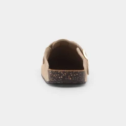 Totes Womens Sand Suede Mule Sandal