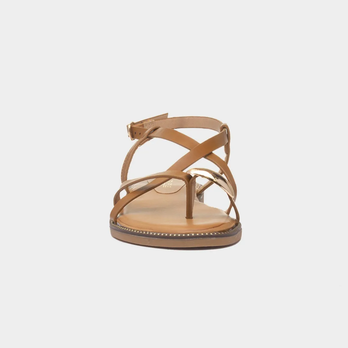 Truffle Aelia Womens Tan Toe Post Sandal