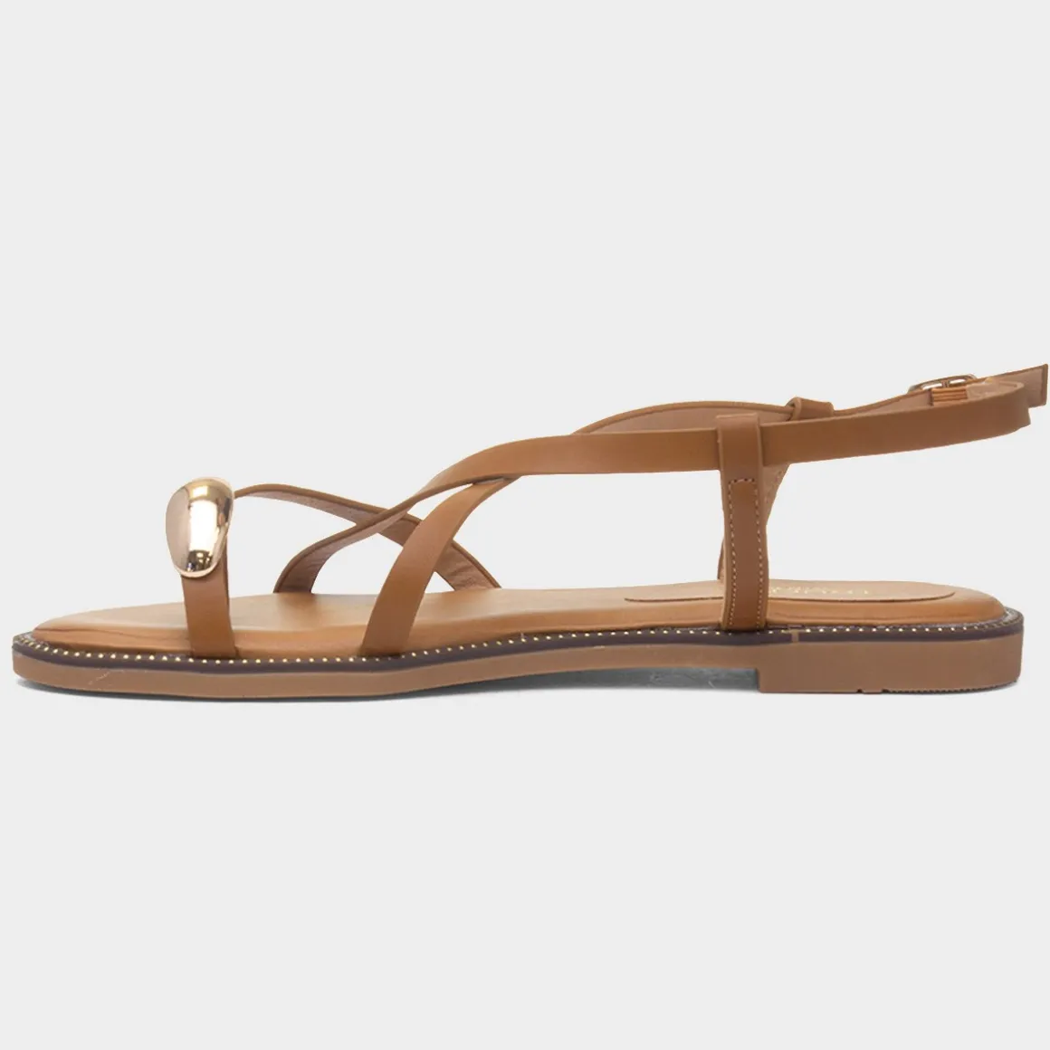 Truffle Aelia Womens Tan Toe Post Sandal