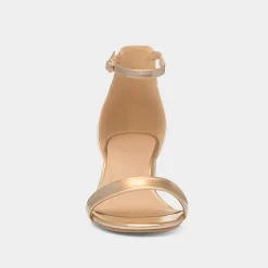 Truffle Blythe Womens Gold Heeled Sandal
