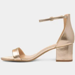 Truffle Blythe Womens Gold Heeled Sandal