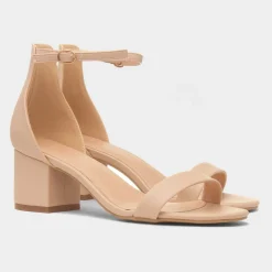 Truffle Blythe Womens Nude Heeled Sandal