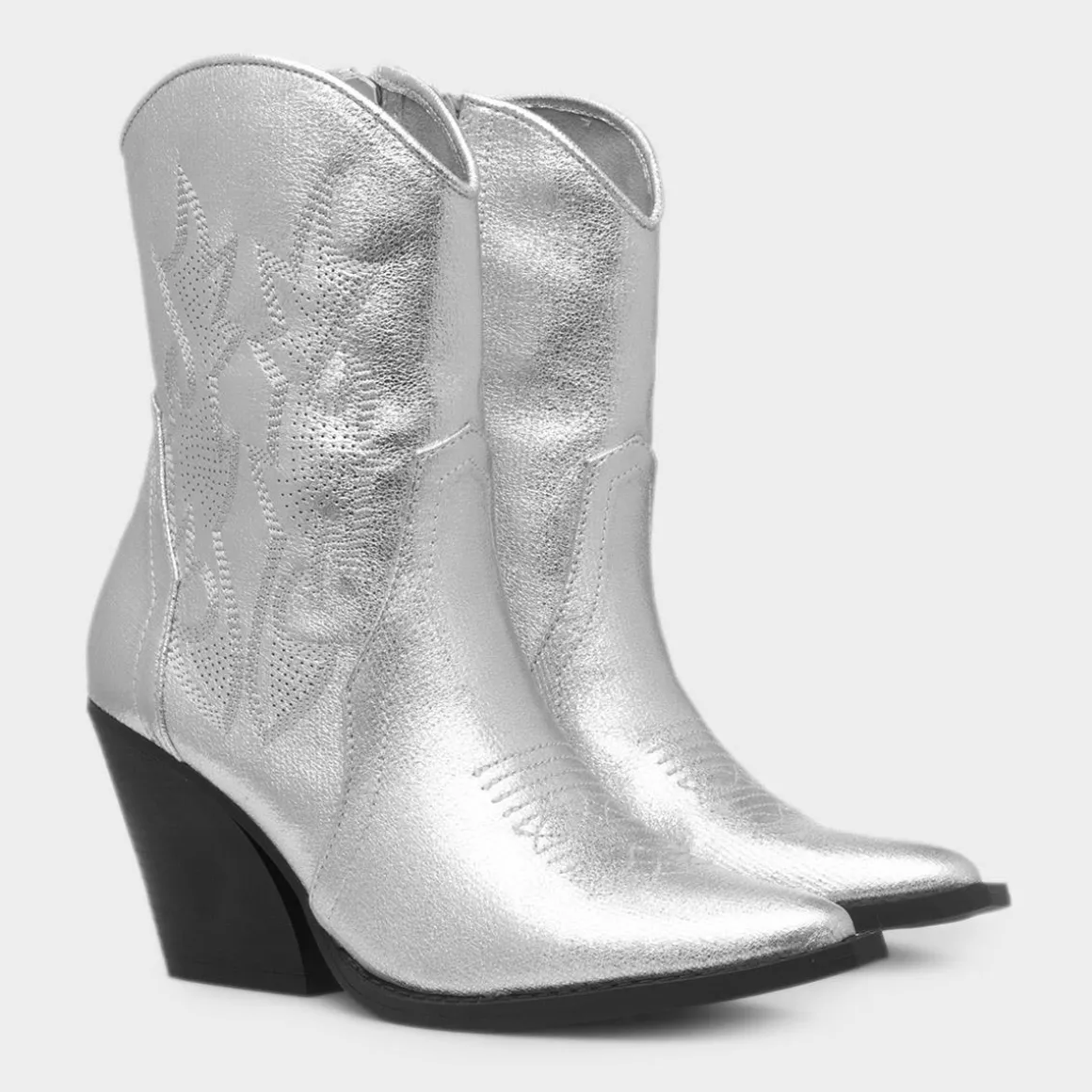 Truffle Carter Womens Silver Cowboy Boot