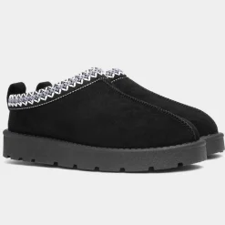 Truffle Chloe Womens Black Faux Fur Shoe