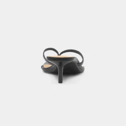 Truffle Dua Womens Black Heeled Toe Post Sandal