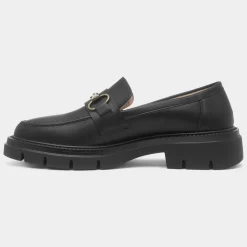 Truffle Eloise Womens Black Chunky Loafer