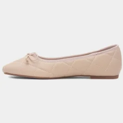 Truffle Faye Womens Nude Wider Fit Ballerina