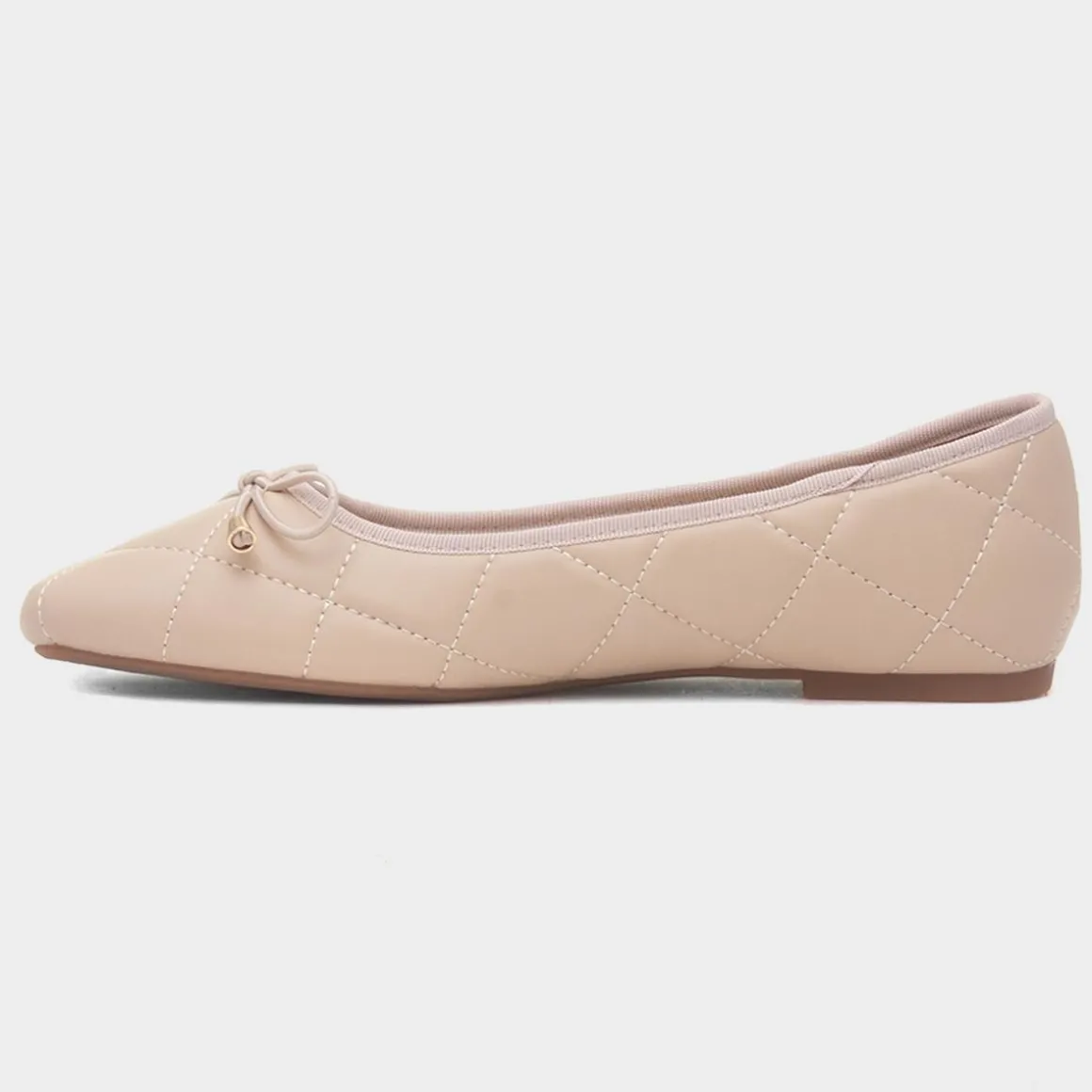 Truffle Faye Womens Nude Wider Fit Ballerina