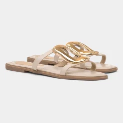 Truffle Fiona Womens Beige Mule Sandal