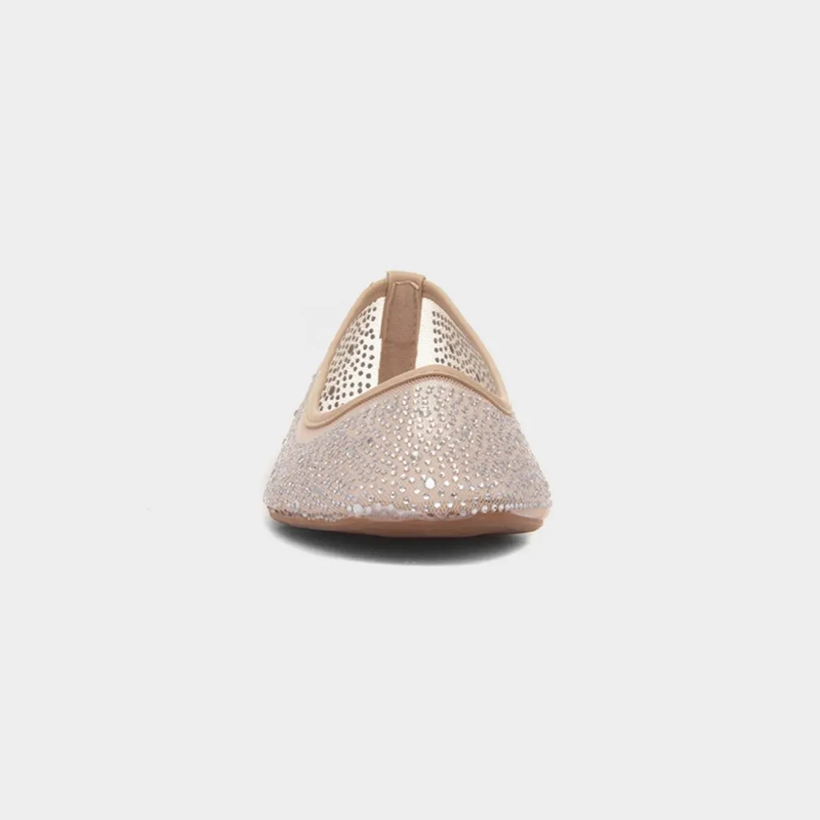 Truffle Georgia Womens Nude Wider Fit Ballerina