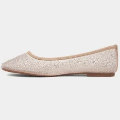Truffle Georgia Womens Nude Wider Fit Ballerina